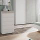 Cómoda 5 cajones blanco/cemento Tekkan