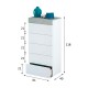 Cómoda 5 cajones blanco/cemento Tekkan