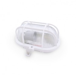Aplique estanco oval blanco IP44 E27