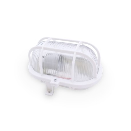 Aplique estanco oval blanco IP44 E27