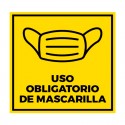 Cartel vinilo de Uso Obligatorio de Mascarilla 20x20cm