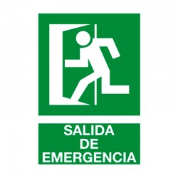 Cartel de Salida de Emergencia a la izquierda 21x29,7cm