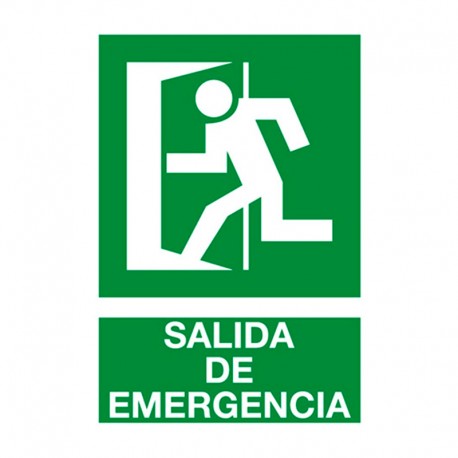 Cartel de Salida de Emergencia a la izquierda 21x29,7cm