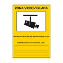 Cartel de zona videovigilada A4