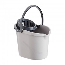 Cubo de fregona con escurridor atomic gris 14L