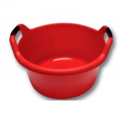 Barreño de plastico con asas 20L 37x21cm colores surtidos