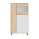 Vitrina de 3 puertas roble/blanca Kikua Plus