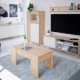 Vitrina de 3 puertas roble/blanca Kikua Plus