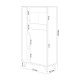 Vitrina de 3 puertas roble/blanca Kikua Plus