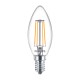 Bombilla vela LED filamento E14 4,3W 470lm 4000K