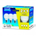 Bombilla esférica LED E14 7W 810lm 4000K Pack 2+1