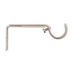 Soporte frontal extensible plata 28mm para barra de cortina