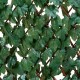 Seto celosía extensible verde con hojas 1x2m