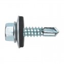 Tornillo autotaladrante de cabeza hexagonal con arandela Din-7504 4,8x19mm 18uds.
