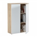 Estantería de 2 puertas blanca/roble cambrian Office