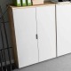 Estantería de 2 puertas blanca/roble cambrian Office