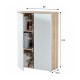 Estantería de 2 puertas blanca/roble cambrian Office
