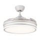 Ventilador de techo DC retráctil con luz LED y mando Ø107cm Calima blanco
