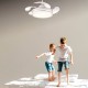 Ventilador de techo DC retráctil con luz LED y mando Ø107cm Calima blanco