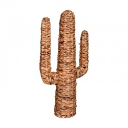 Cactus decorativo de mimbre marrón 38,5x16,5x75cm