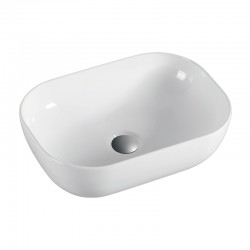 Lavabo cerámica sobre encimera DUE blanco 46x33cm