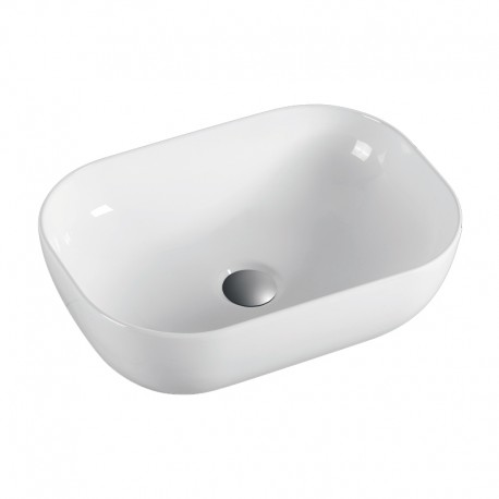 Lavabo cerámica sobre encimera DUE blanco 46x33cm