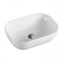 Lavabo cerámica sobre encimera DUE blanco 46x33cm