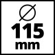 Amoladora angular inalámbrica 115mm 18V sin batería Einhell