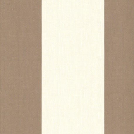 Papel pintado rayas marrón-crudo