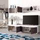 Mueble de salón melamina para TV blanco artik/óxido Alida