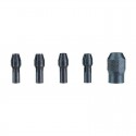 Kit de 4 pinzas sujección 0,8 - 2,35 - 3 - 3,2 mm + tuerca de apriete