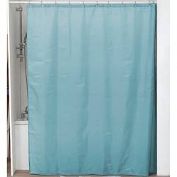 Cortina de poliéster verde agua para baño 180x200cm