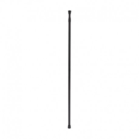 Barra de cortina de baño recta extensible 110-200cm de metal negro