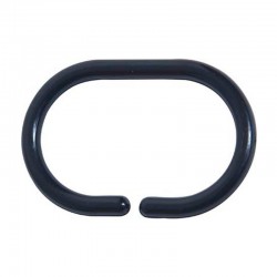 Anilla negra para cortina de baño 12uds.