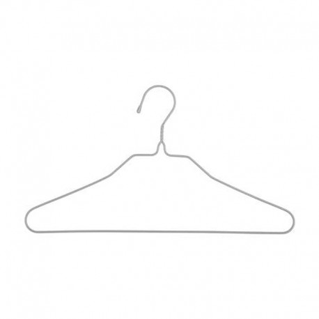 Set de 10 perchas de metal gris