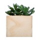 Planta artificial decorativa en maceta de madera cuadrada
