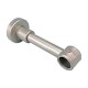 Soporte largo cilíndrico de metal plata 195x22mm TD22