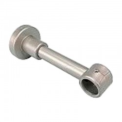 Soporte largo cilíndrico de metal plata 195x22mm TD22