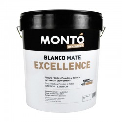 Pintura plástica blanca mate antimoho 4L Excellence Montó