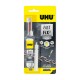 Pegamento adhesivo líquido bicomponente Fast Fix Metal UHU 10gr