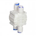 Válvula de 4 vías para ósmosis 1/4"