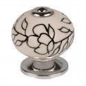 Pomo para mueble de porcelana flores 40mm E-504
