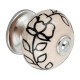 Pomo para mueble de porcelana flores 40mm E-504
