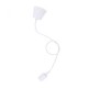 Pendel de silicona cable textil 60W E27 blanco