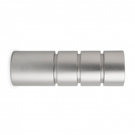 Terminal cilíndrico de metal plata 22mm TD22