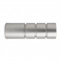 Terminal cilíndrico de metal plata 22mm TD22