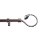 Kit barra de cortina extensible hiedra plata 110-200cm