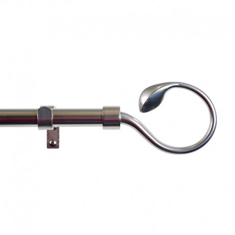 Kit barra de cortina extensible hiedra plata 110-200cm