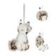 Colgante animal cerámico para árbol de navidad surtido 4,3x4x8cm