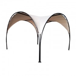 Pérgola redondeada de acero 3,7x3,7m